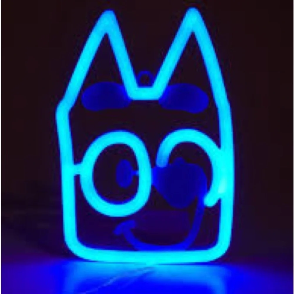 BLUEY NEON WALL LIGHT UP YOUR ROOM ART NWT